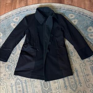 Kenneth Cole Black Reversible Cotton Italian Jacket